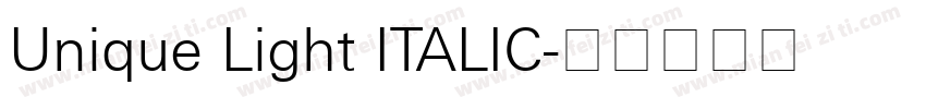 Unique Light ITALIC字体转换